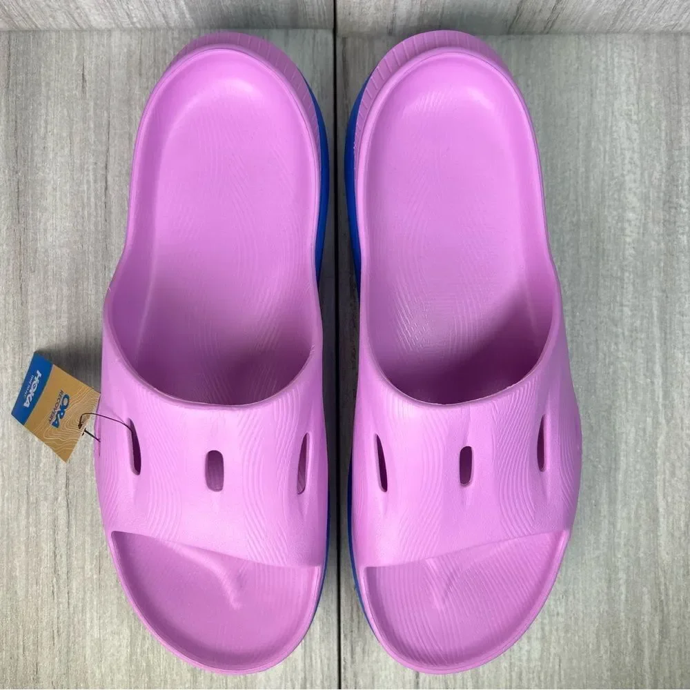 Hoka One One Ora Recovery Slide 3 Purple Blue Slide Comfort Shoe Mens Size 12 13
